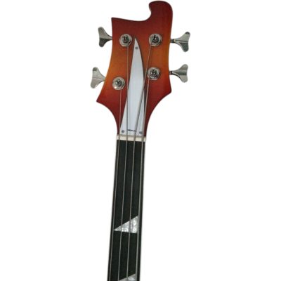 Custom Nova 360 George Fireglo Quilted Maple Back 4 String Bass Fretless - Image 4