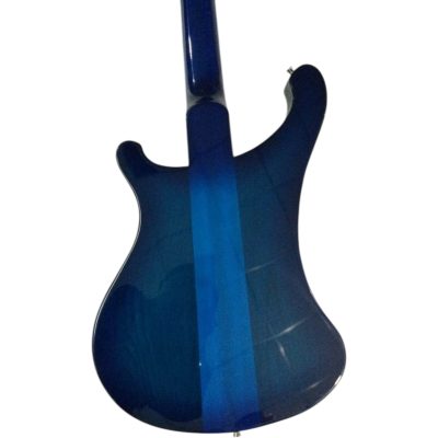 Custom Nova 4003 Blue 4 String Bass White Pickguard Chrome Hardware - Image 5