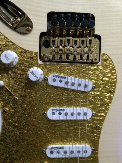 Custom Regent Richie Kotzen Transparent White Burst Floyd Rose Tremolo Guitar - Image 10