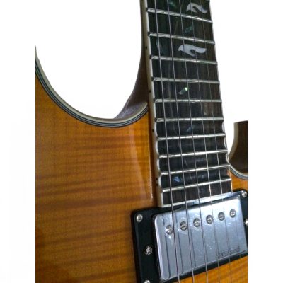 Custom Vesper Languedoc Region Fhole Amber Spalted Maple Bracing Inside 6 String Guitar - Image 3