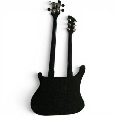 Custom Nova 4080 Geddy Lee Double Neck Jetglo Black 4 String Bass 6 String Guitar - Image 8