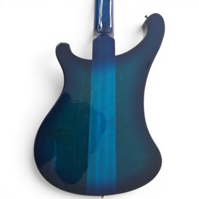 Custom Nova 4003 Transparent Blue 4 String Bass White Pickguard - Image 3