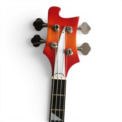 Custom Nova 4003 Transparent Fireglo 4 String Bass White Pickguard - Image 4