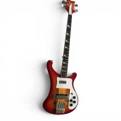 Custom Nova 4003 Transparent Fireglo 4 String Bass White Pickguard - Image 7