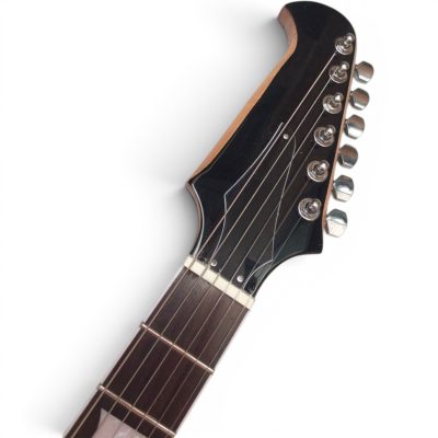 Custom Crown Firebird Natural Satin Flame Maple Outer Body Wings Mahogany And Walnut Neck Through Johnny Mini Humbuckers - Image 2