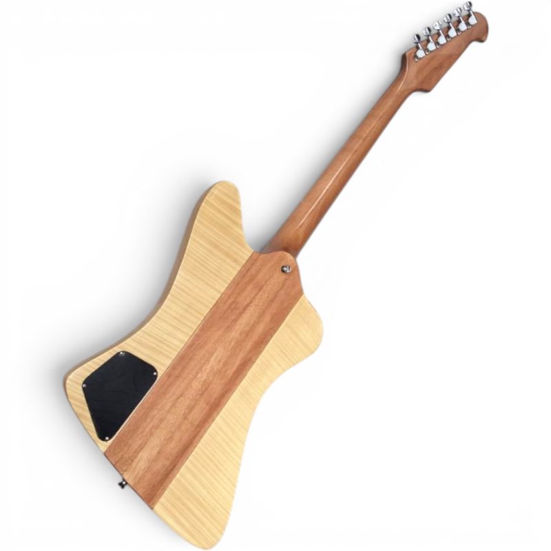 Custom Crown Firebird Natural Satin Flame Maple Outer Body Wings