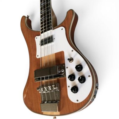 Custom Nova 4003 Natural Checkerboard Bindings 4 String Bass - Image 3