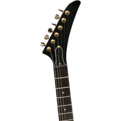 Custom Crown Explorer Natural Gloss Korina Birdseye Vavona Redwood Burl Electric Guitar - Image 3