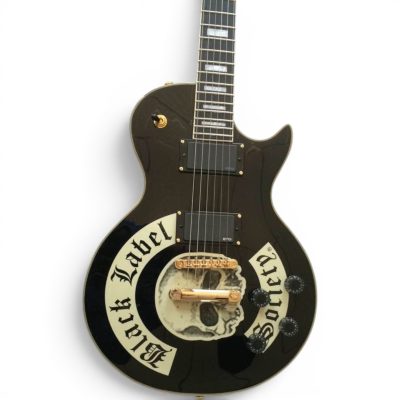 Custom Crown Black Label Skull Society Design Electric Guitar