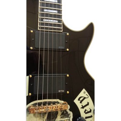 Custom Crown Black Label Skull Society Design Electric Guitar - Image 4