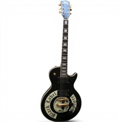 Custom Crown Black Label Skull Society Design Electric Guitar - Image 7