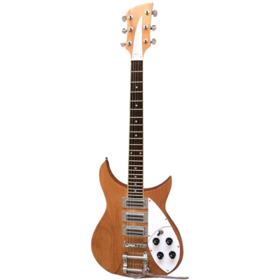 Custom Nova Natural 380 6 String Bigsby 3 Pickups Guitar - Image 4
