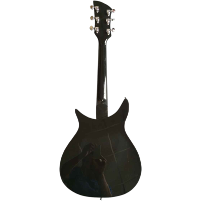 Custom Nova Black Jetglo 325C64 21 Inch Scale Length Bigsby Guitar - Image 3