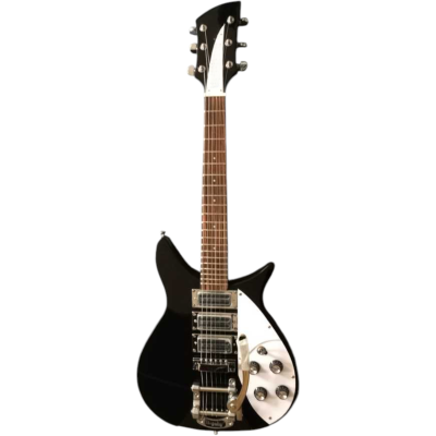 Custom Nova Black Jetglo 325C64 21 Inch Scale Length Bigsby Guitar - Image 6