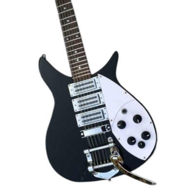 Custom Nova Black Jetglo John Lennon 325C64 21 Inch Scale Length 12 String Guitar
