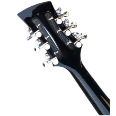 Custom Nova Black Jetglo John Lennon 325C64 21 Inch Scale Length 12 String Guitar - Image 6