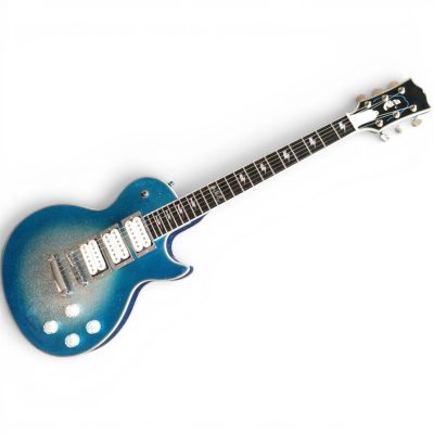 Custom Crown Ace Frehley Budokan Robot Blue Sparkle Dust Electric Guitar - Image 5