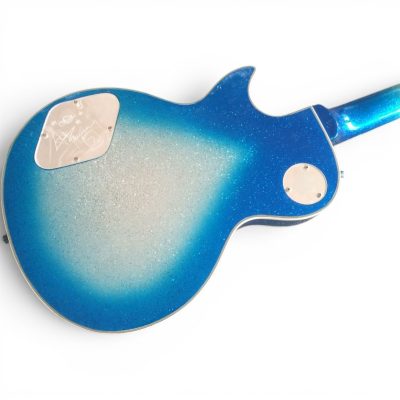 Custom Crown Ace Frehley Budokan Robot Blue Sparkle Dust Electric Guitar - Image 6
