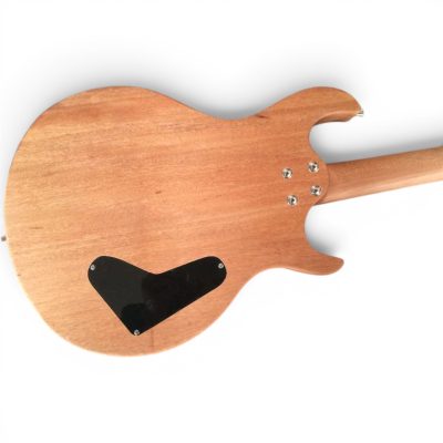 Custom Crown Left Handed Dragon Carved Natural 6 String Guitar - Image 6