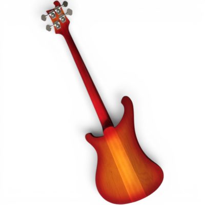 Custom Nova 4003 Fireglo Burst Violet 4 String Bass White Pickguard Maple Fretboard - Image 4
