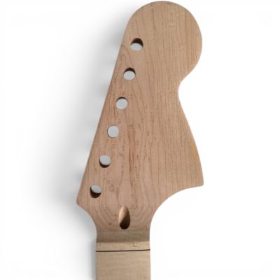 Custom Regent DIY Unfinished Scalloped Birdeye Neck Tiger Maple Fretboard Brass Fret 6 String Guitar - Image 3