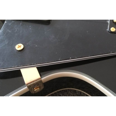 Custom Crown ES335 Byrdland Black Fhole Florentine Cutaway Guitar - Image 2