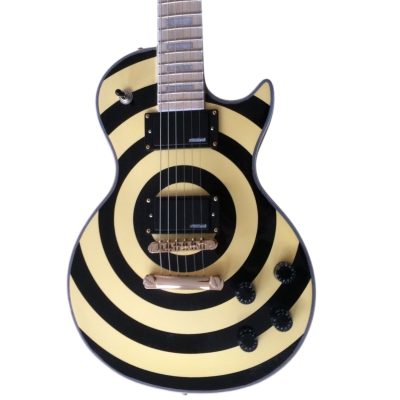 Custom Crown Buzzsaw Bullseye Zakk Wylde Cream Finish Electric Guitar Maple Fretboard - Image 2