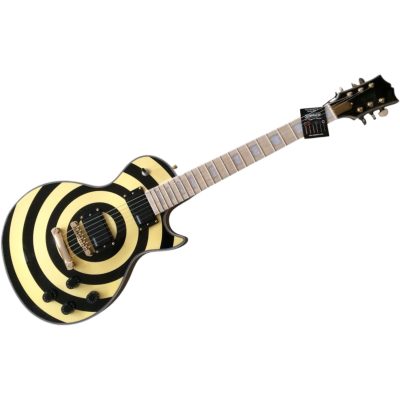 Custom Crown Buzzsaw Bullseye Zakk Wylde Cream Finish Electric Guitar Maple Fretboard - Image 5
