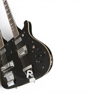 Custom Nova 4080 Geddy Lee Double Neck Jetglo Black 4 String Bass 6 String Guitar - Image 7