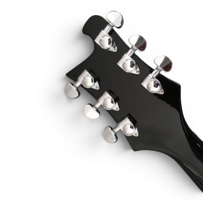 Custom Nova 4080 Geddy Lee Double Neck Jetglo Black 4 String Bass 6 String Guitar - Image 8