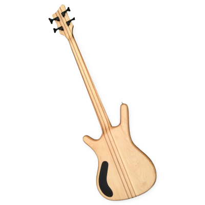 Custom Pulse Fretless Corvette Natural Oil Marbled Ebony 4 String Bass - Image 5