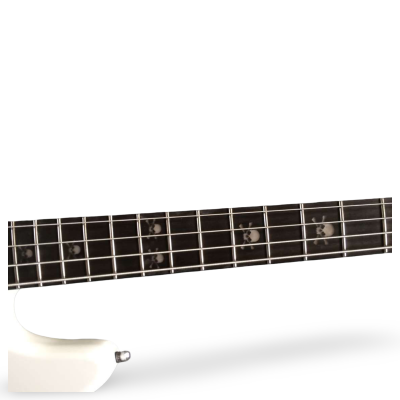 Custom Aether Skull Inlays Mother Of Pearl Sting Olympic White Red Tortoiseshell 4 String Bass - Image 3