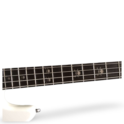 Custom Aether Skull Inlays Mother Of Pearl Sting Olympic White Red Tortoiseshell 4 String Bass - Image 3