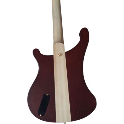 Custom Nova Lemmy Kilmister 4004 Walnut Finish Natural Hand Carved Oak Leaf 4 String Bass - Image 2