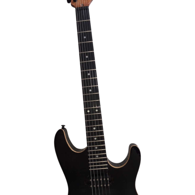 Custom Magnitude Modern Satin Flame Guitar Transparent Charcoal Burst - Image 3