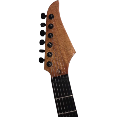Custom Magnitude Modern Satin Flame Guitar Transparent Charcoal Burst - Image 4
