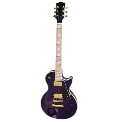 Custom Crown Standard Trans Purple Flamed Maple Top Guitar - Image 2