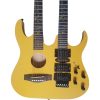 Custom Axis Steve Double Neck Desert Sun Yellow Jem 6 and 6 String Acoustic Guitar Tree Of Life Inlay