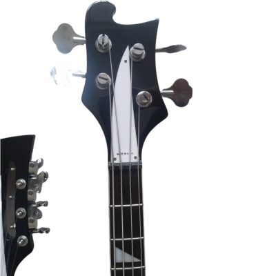 Custom Nova 4080 Jetglo Black Geddy Lee Double Neck Black 4 String Bass 12 String Guitar - Image 3