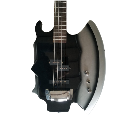 Custom Dynasty Black Gene Simmons Axe 4 String Bass Chrome Hardware - Image 11
