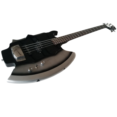 Custom Dynasty Black Gene Simmons Axe 4 String Bass Chrome Hardware - Image 8