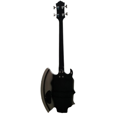 Custom Dynasty Black Gene Simmons Axe 4 String Bass Chrome Hardware - Image 4
