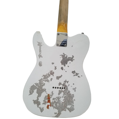 Custom Regent Olympic White Over Paisley Heavy Relic Distressed Guitar - Image 6