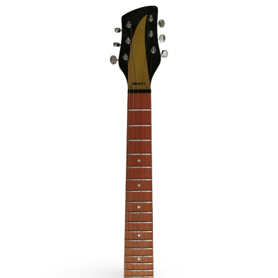 Custom Nova Jetglo Black 325 21 Inch Lennon 6 String Electric Guitar Padauk Fretboard Bigsby Tremolo - Image 2