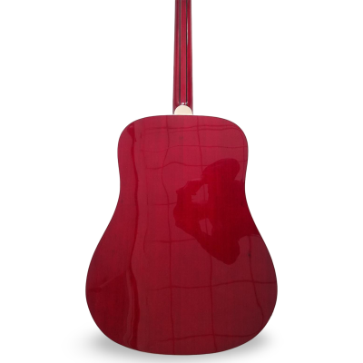 Custom Crown Cherry Sunburst Dove Hummingbird Acoustic Electric Guitar Solid Sitka Spruce Top - Image 7