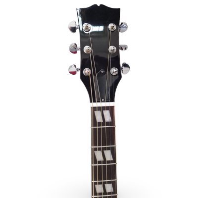 Custom Crown Cherry Sunburst Dove Hummingbird Acoustic Electric Guitar Solid Sitka Spruce Top - Image 3