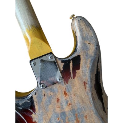 Custom Regent SRV Heavy Aged Relic Finish Stevie Ray Sunburst Electric Guitar - Image 9