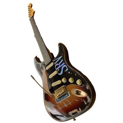Custom Regent SRV Heavy Aged Relic Finish Stevie Ray Sunburst Electric Guitar - Image 5