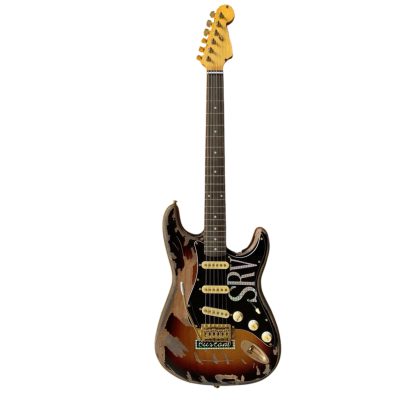 Custom Regent SRV Heavy Aged Relic Finish Stevie Ray Sunburst Electric Guitar - Image 2