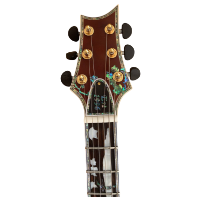 Custom Monarch Orianthi Blooming Lotus Purple Iris Burst Flamed Maple Wood Top Electric Guitar - Image 5
